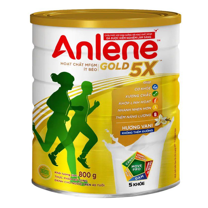 Top 10 sữa cho người già tốt nhất 2023- Anlene Gold 5x
