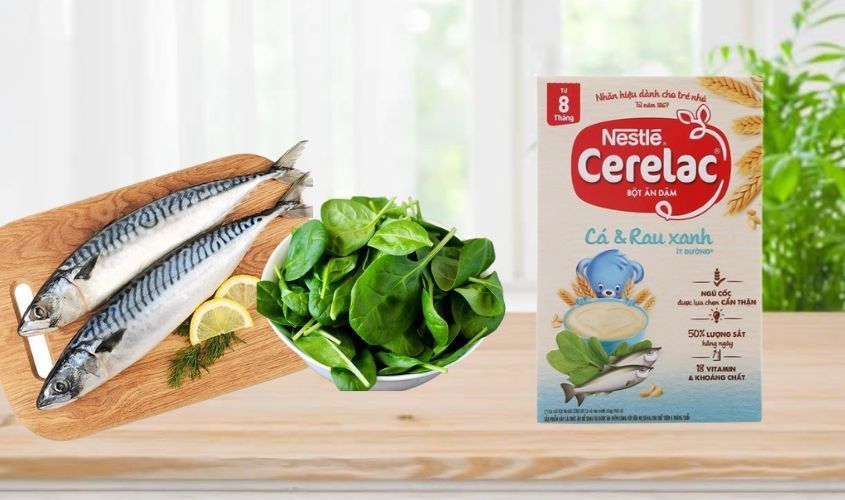 Bột ăn dặm NEstle Cerelac Cá và rau xanh